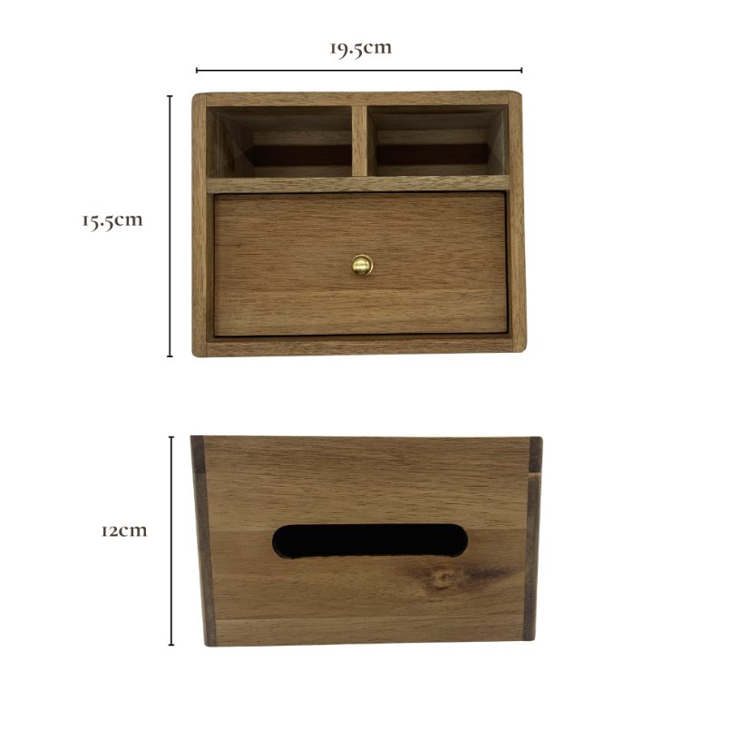 Desktop Storage Tissue Organizer Box | Custom Sizes Available