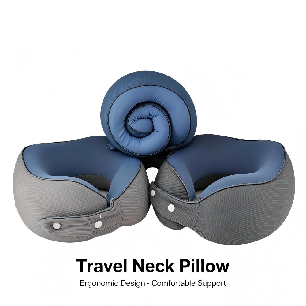 U-shaped pillow Collapsible Business-Style Memory Foam U-Shaped Pillow