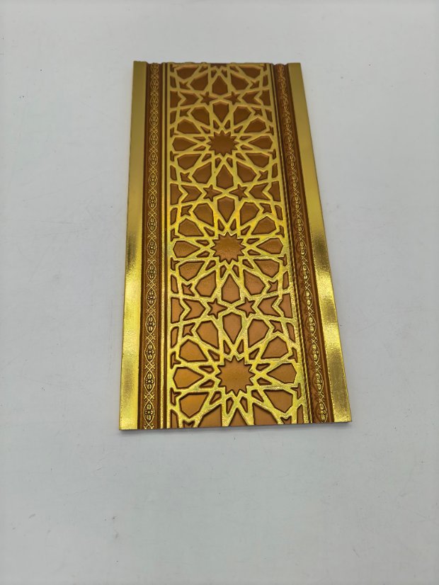 decor line PS Arabic Window Lattice Gold Foil Molding, Geometric Pattern Frame Trim