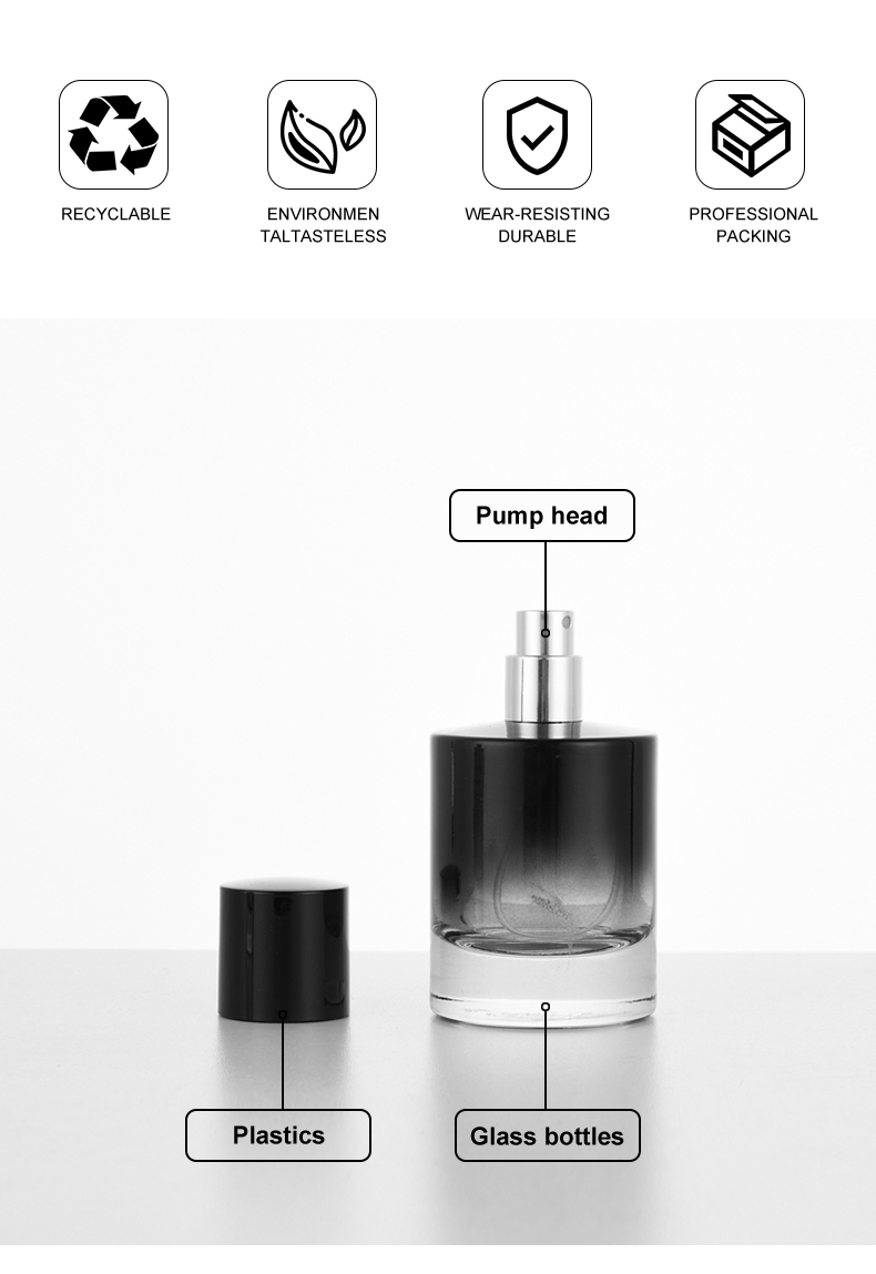 frasco de perfume 30ml / 50ml Premium Perfume Bottle – Refillable Spray Bottle