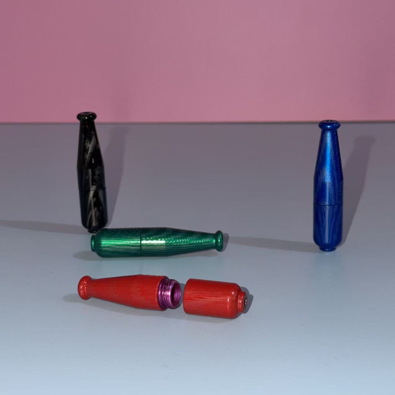 Novelty Storage Tubes Hydro‑Transfer Wood‑Grain Aluminum Baseball‑Bat Storage Tube