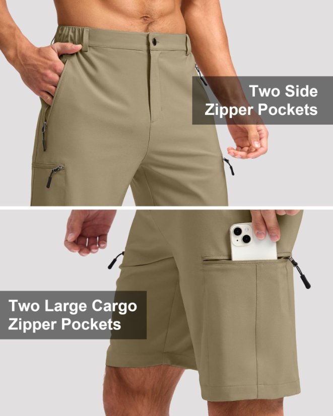 men cargo short High Quality Outdoor Shorts Men Quick Dry Water Resistant Lightweight Hiking Cargo Shorts for Fishing Travelling