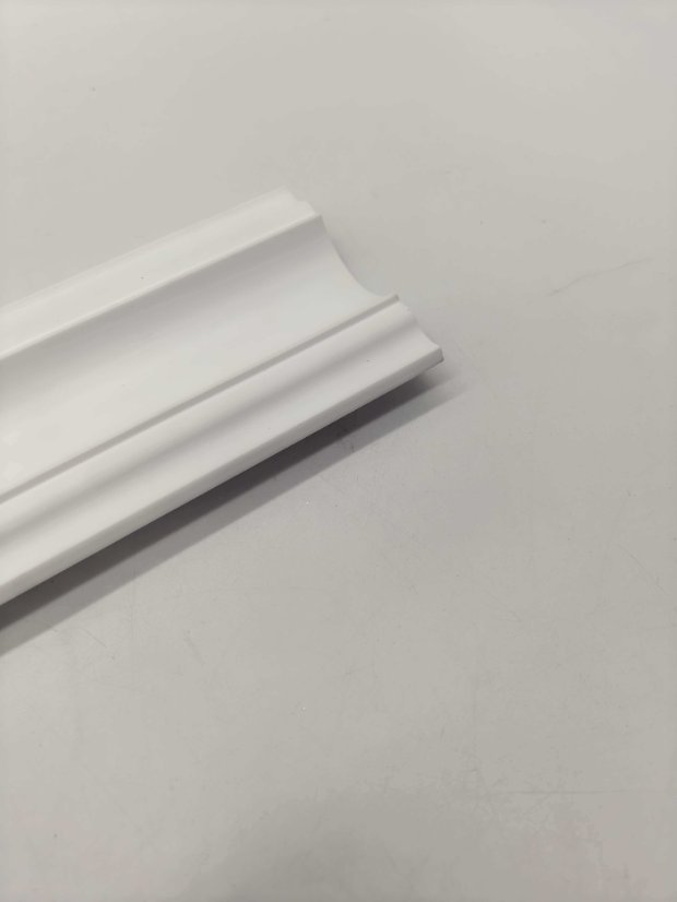 cornice PS Double Vertical Rib Wide Curved Recessed Wall Panel, Minimalist White 3D Decorative Slat