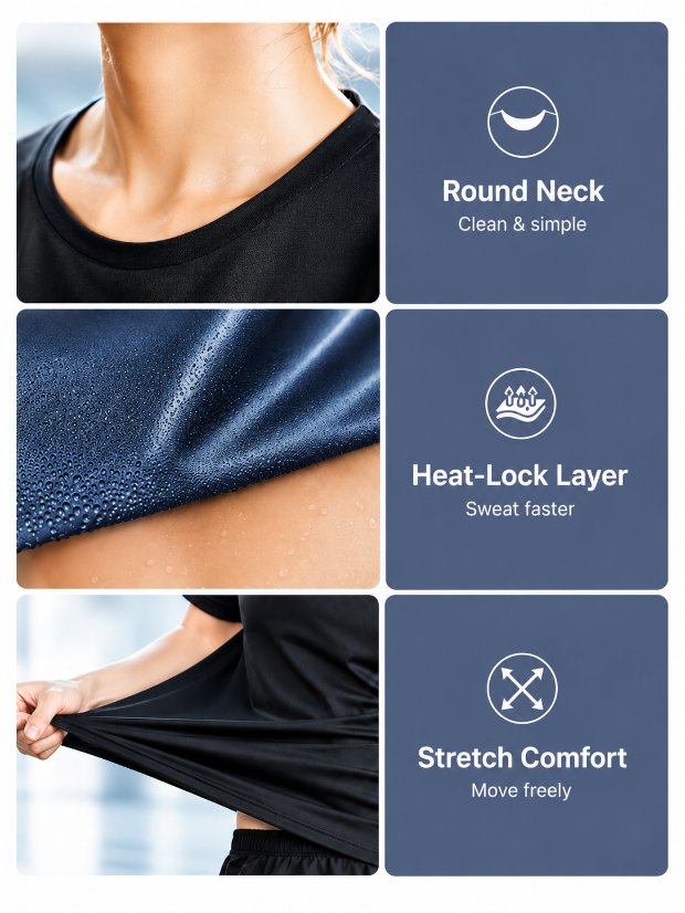 suits set Sauna Sweat Suit Shapewear Top Trainer Workout Body Shaper Sweatsuit Long Sleeve Shirt Women