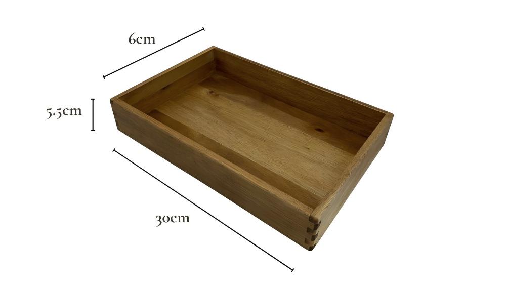 Dovetail Collection Handcrafted Mortise-and-Tenon Storage Tray (Medium)