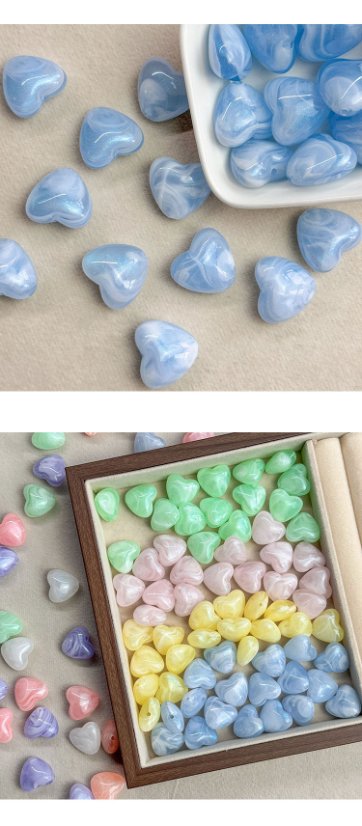 Two-Tone Beads Luminous heart beads