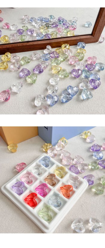 Transparent Acrylic Beads transparent heart beads -571