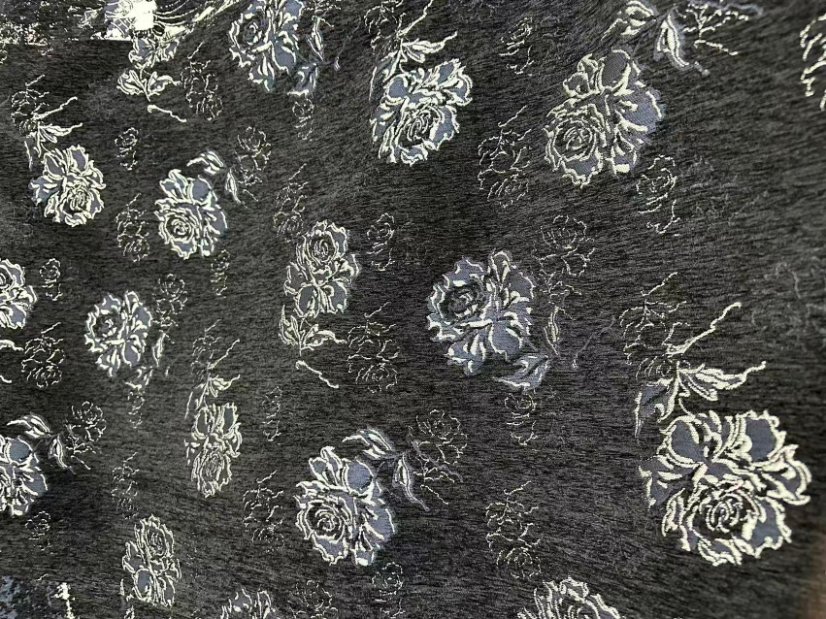 Chenille Blend Fabrics Chenille Jacquard Yarn-Dyed Fabric