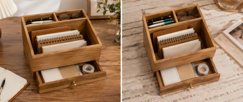 Desktop Storage Desk Organizer Box | Custom Sizes Available