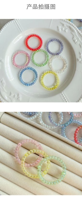Transparent Iridescent Plated Beads circle beads