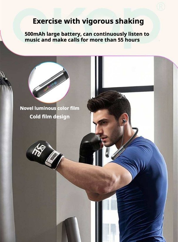 Sports Headphones KP-258 Wireless Bluetooth Neckband Sports Headphones