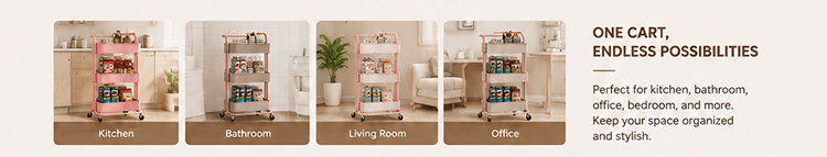 Light Luxury Trolley Utility Cart – Snack & Storage