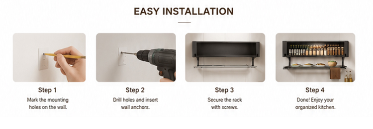 Dish Rack Wall‑Mounted Kitchen Shelf