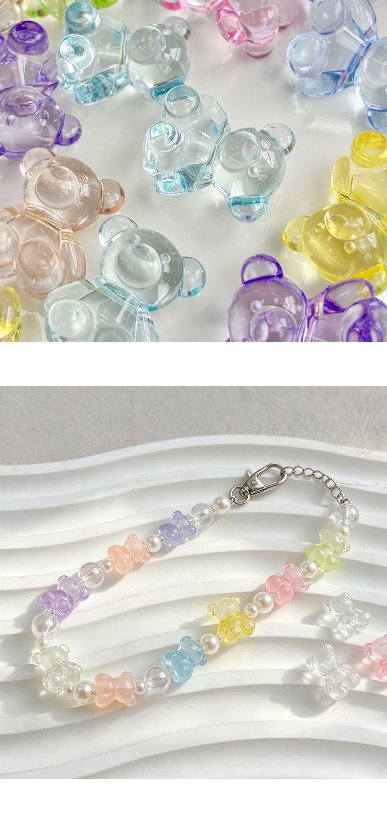Transparent Acrylic Beads transparent bear beads
