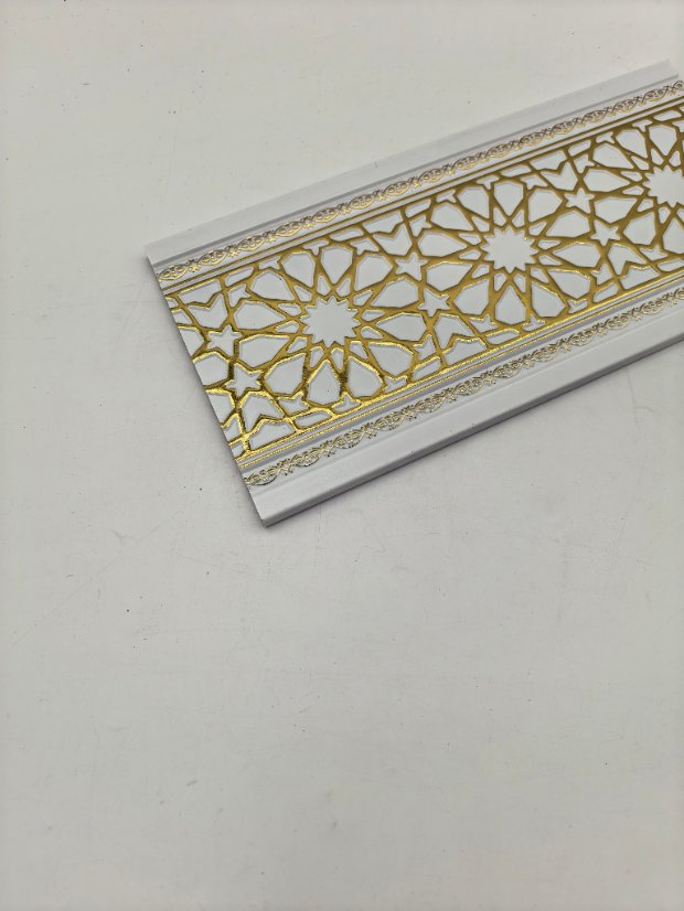 decor line PS Arabic Window Lattice Gold Foil Molding, Geometric Pattern Frame Trim