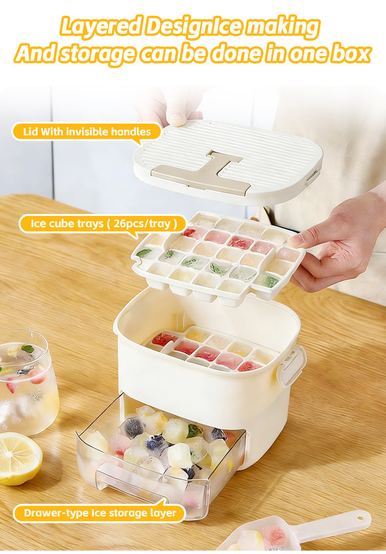 Press-Type Ice Cube Mold Box  Press-Type Ice Cube Mold Box