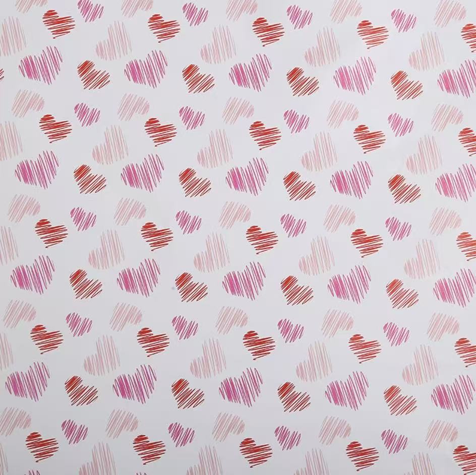 Heart-patterned gift wrapping paper Heart Pattern Gift Wrapping Paper