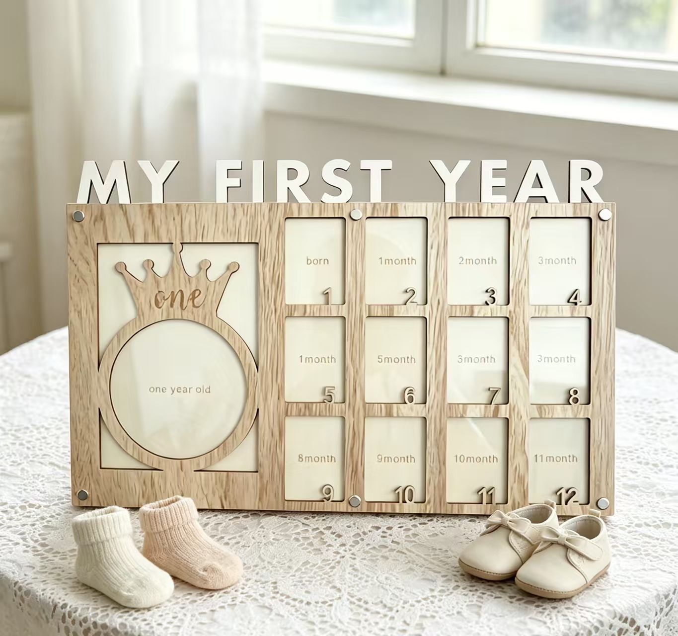 Infant Baptism Baby My First Year First Birthday Photo Frame