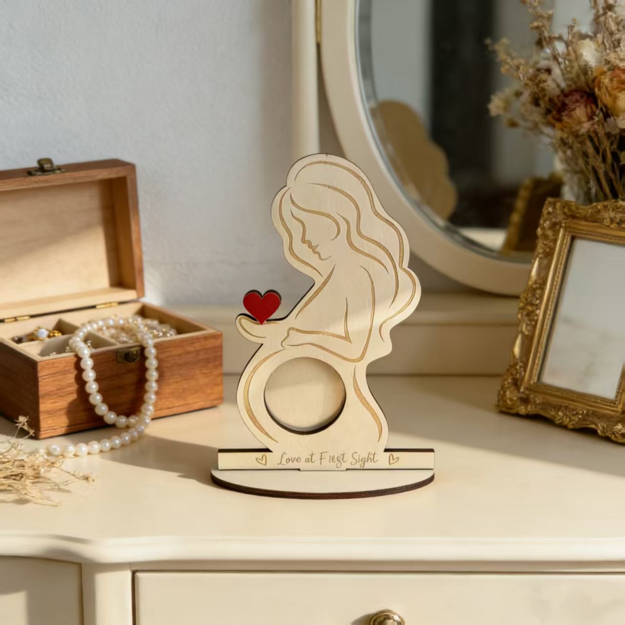 Infant Baptism Baby Infant Birth Commemorative Wooden Craft