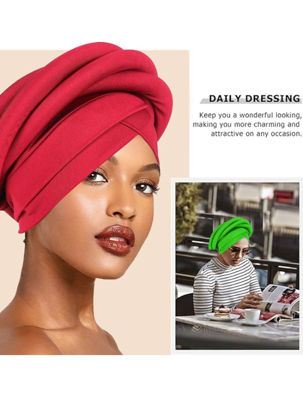 Gele African Gele Headwrap for Women | Dramatic Solid Color Woven Design for Party Wedding Evening Wear