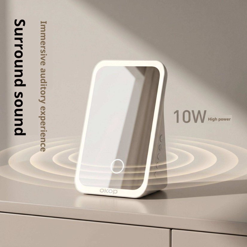 Portable Outdoor Bluetooth Speaker KP-863 LED makeup mirror wireless bluetooth speaker