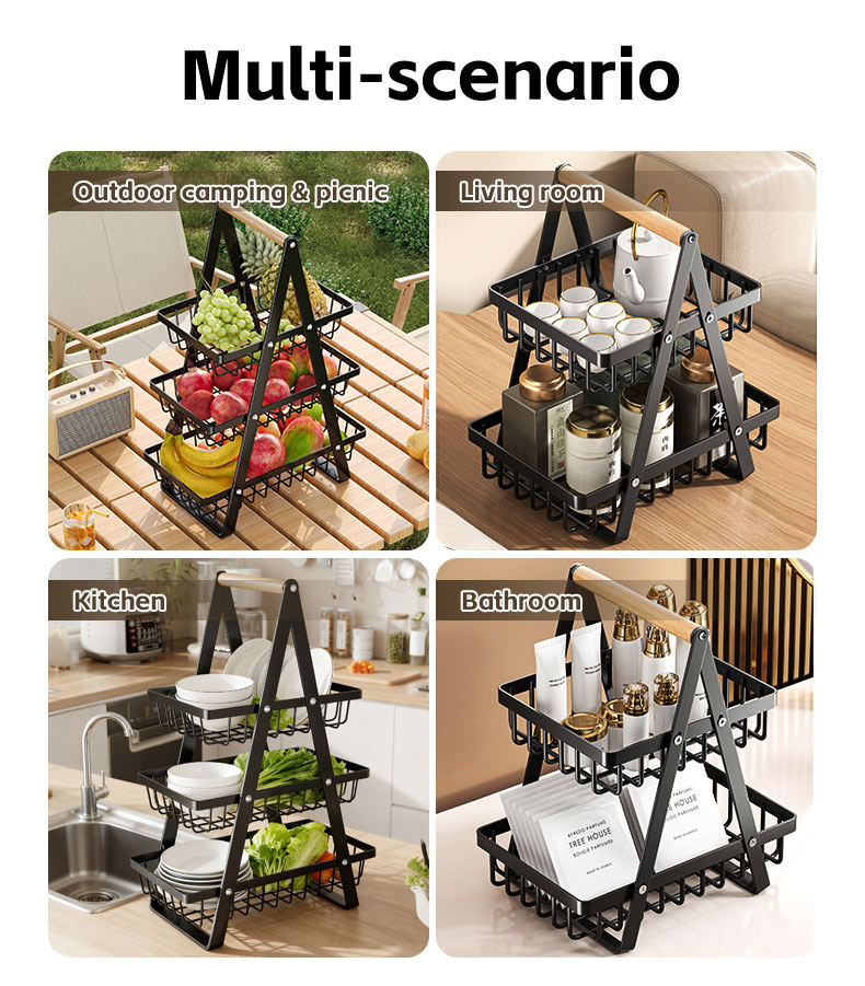 Farmhouse Fruit Caddy 3-Tier Fruit Basket Stand