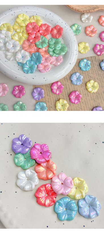 Flower & Leaf Shaped Charms Solid color ab lotus leaf flower