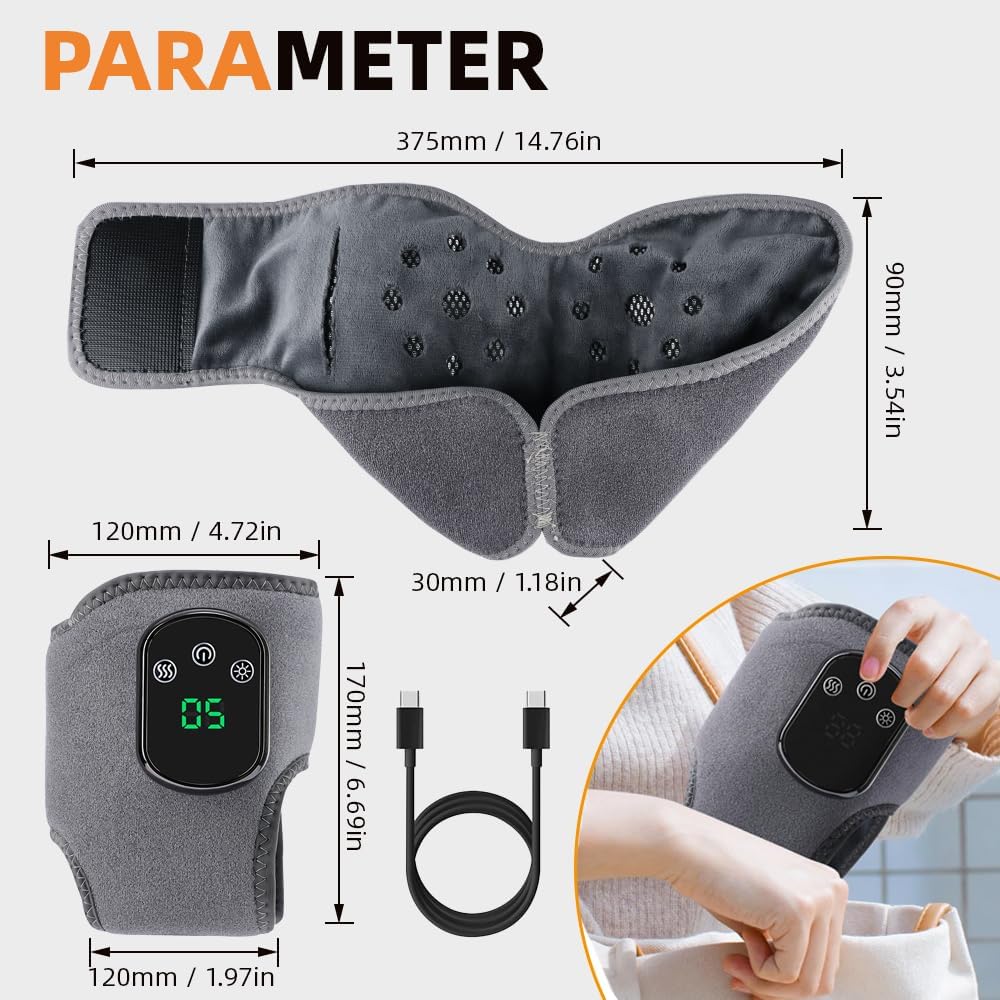 Foot Massager Foot & Ankle Massager with Heat Vibration,