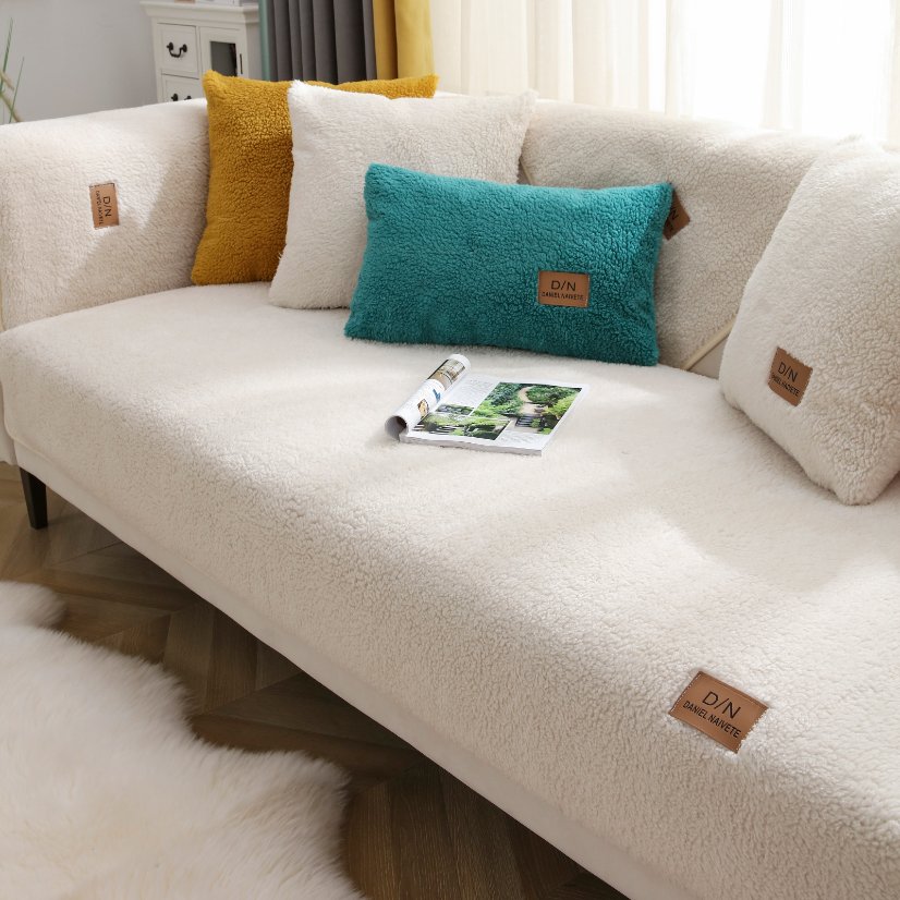 Plush sofa cushion Lamb Fleece Sofa Cushion