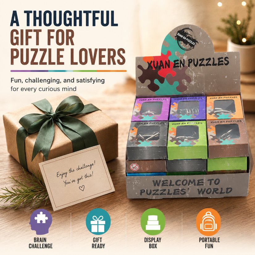 Puzzle Lock Single-Piece Metal Unlock Puzzle 24-in-1 Set