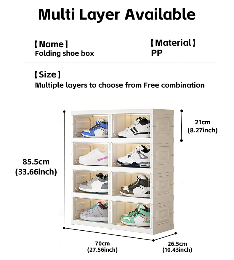 Stackable Shoe Organizer Clear Shoe Box