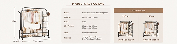 Double‑Rod Clothes Rack Double‑Rod Clothes Rack