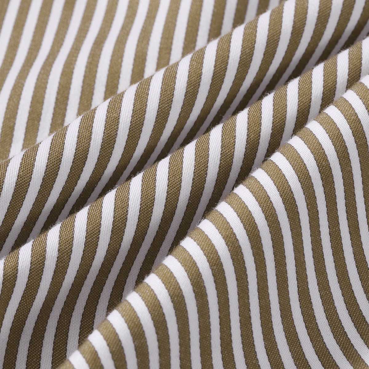 Dress Shirt Vintage Brown Stripe Shirt