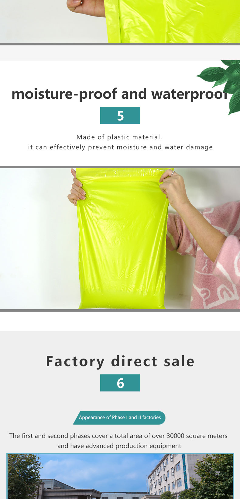 Green Poly Mailers Green Virgin-Plastic Poly Mailer Bags