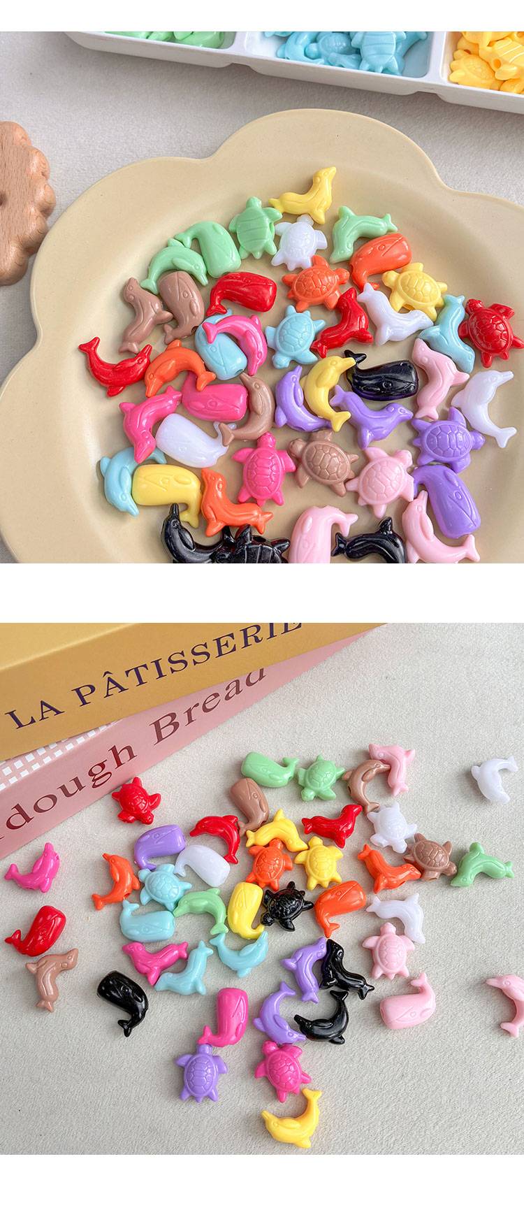 Plastic beads Mixed styles of marine animals