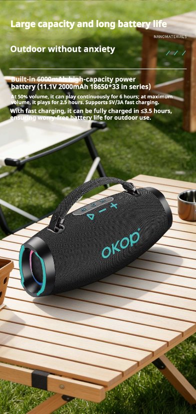 Portable Outdoor Bluetooth Speaker KP-8006 Wireless Bluetooth Speaker