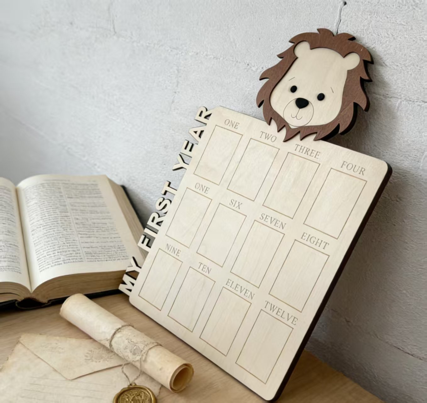 Infant Baptism Newborn Milestone Commemorative Wooden Photo Frame