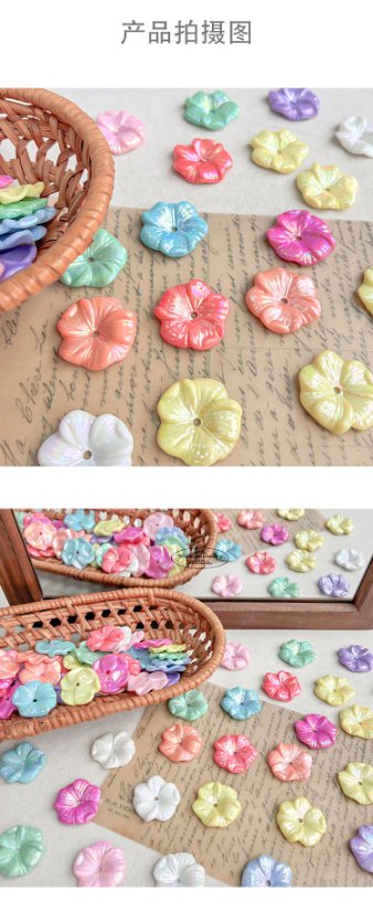 Flower & Leaf Shaped Charms Solid color ab lotus leaf flower