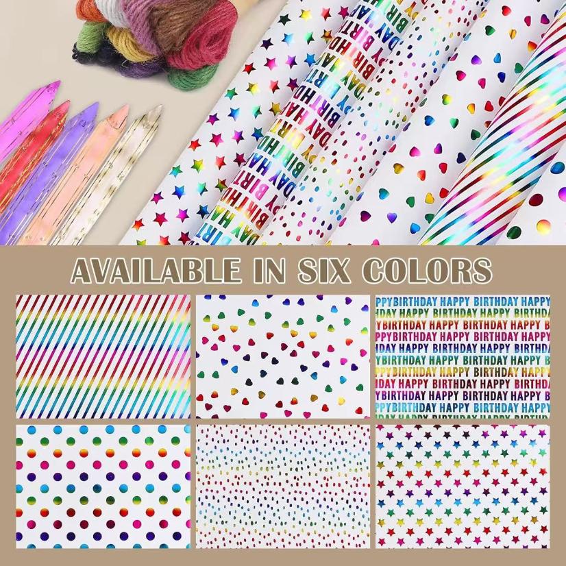 Colored foil-stamped gift paper Colorful Hot-Stamped Gift Paper