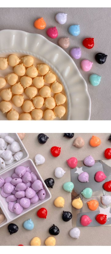 Solid Color Acrylic Beads Tomato beads
