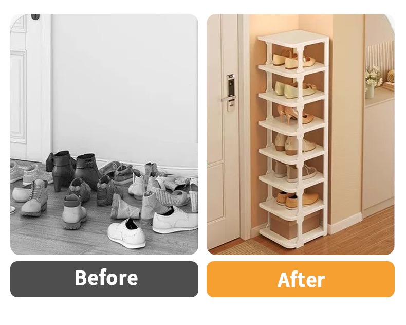 Narrow Shoe Rack Vertical Narrow Shoe Organizer