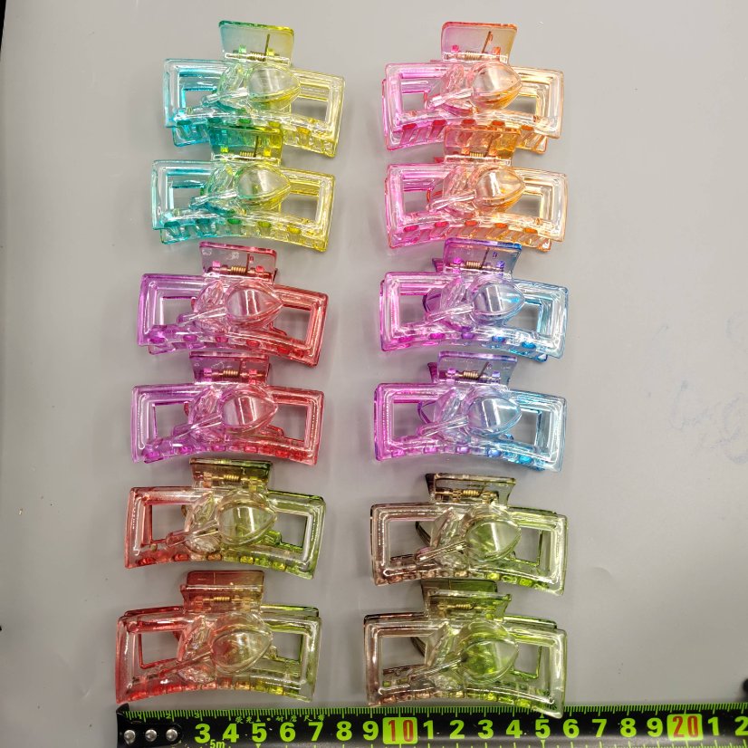 Claw clip Square Single Flower