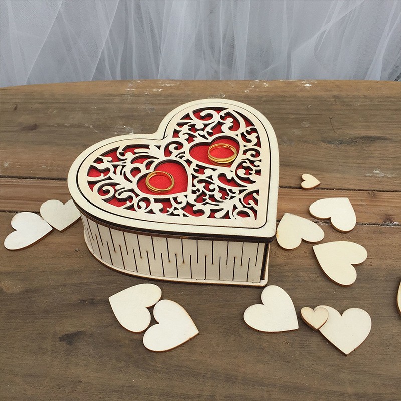 Wedding Supplies Heart Hollow Storage Box