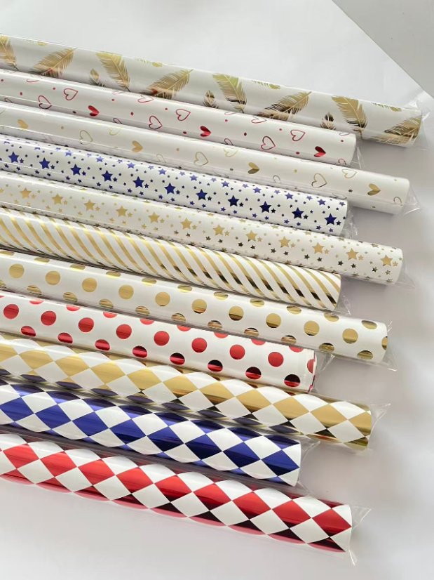 Solid-color foil-stamped gift paper Solid Color Hot-Stamped Gift Paper
