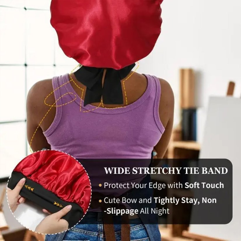 Bonnet Double-Layer Tie-Up Sleep Bonnet