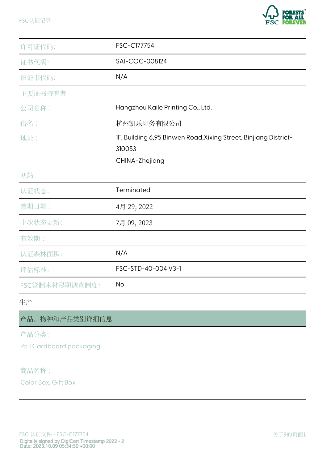 Certificate 1