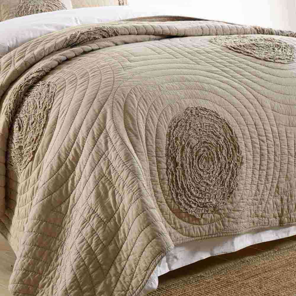 3-Piece Sets Encrypted Quilting Quilt Set Circular Pattern
