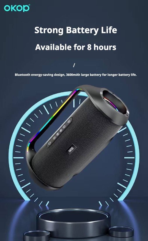 Portable Outdoor Bluetooth Speaker KP-552 Wireless Bluetooth Speaker