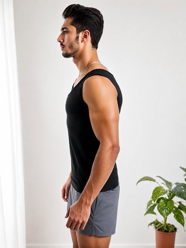 vest-top-tshirt-jacket-bra-tank Men's Heat Trapping Pullover Sweat Enhancing Vest - Sauna Suit Shirt Compression Vest Shapewear Top for Gym Exercise