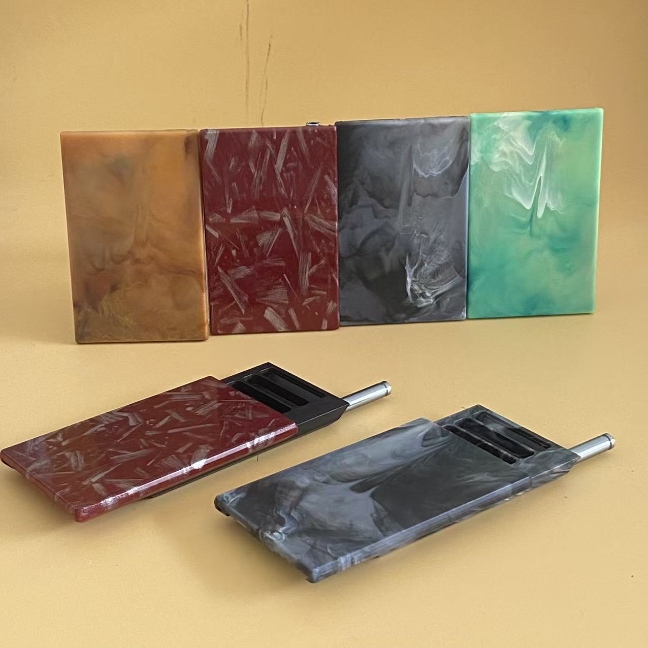 Slide-Case Storage Stone‑Texture Sliding Storage Box